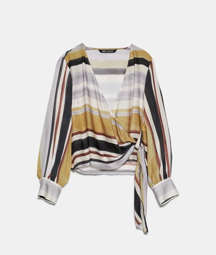 App BLUSA ACETINADA CRUZADA