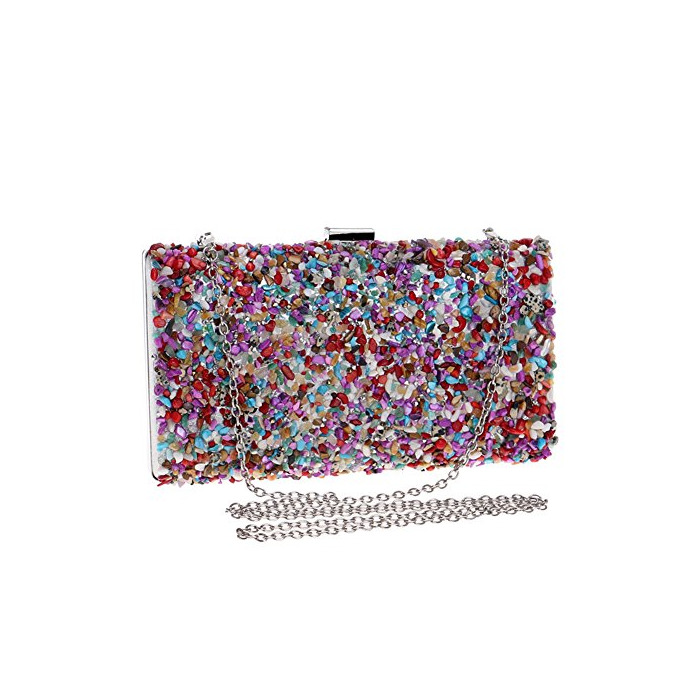 Social Kentop Bolsas de Embrague para Mujer con Piedra Incrustada Coloreado Bolso de