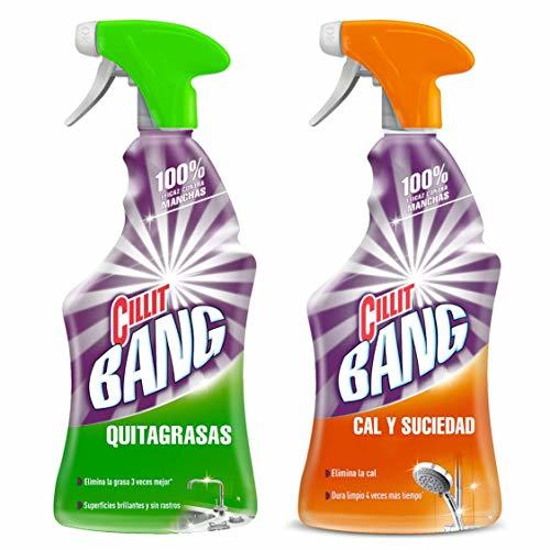 Social Cillit Bang Quitagrasas y Cillit Bang Cal y Suciedad Limpiador Spray