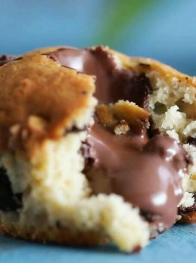 Muffins recheados de nutella