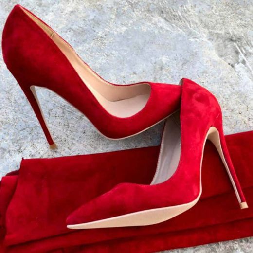 Zara stiletto red shoes 
