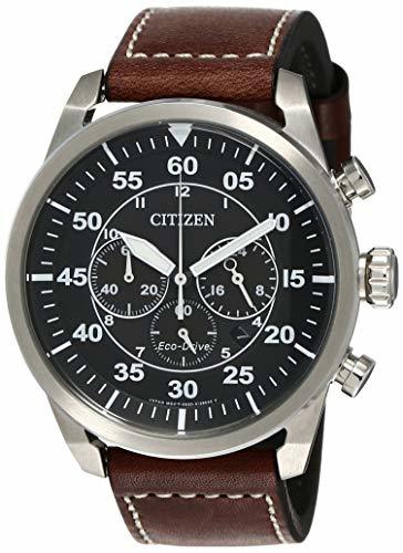 Moda Citizen Reloj Cronógrafo para Hombre de Cuarzo con Correa en Cuero CA4210-16E