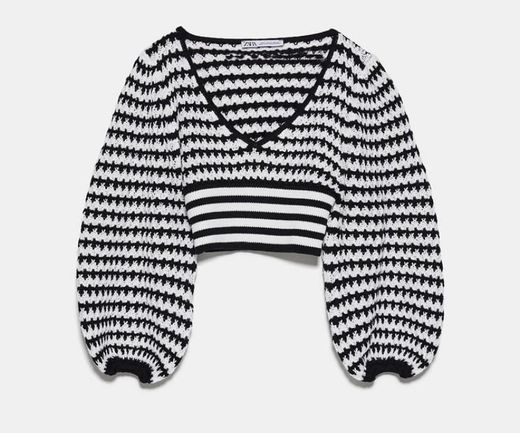 Sweater malha cropped