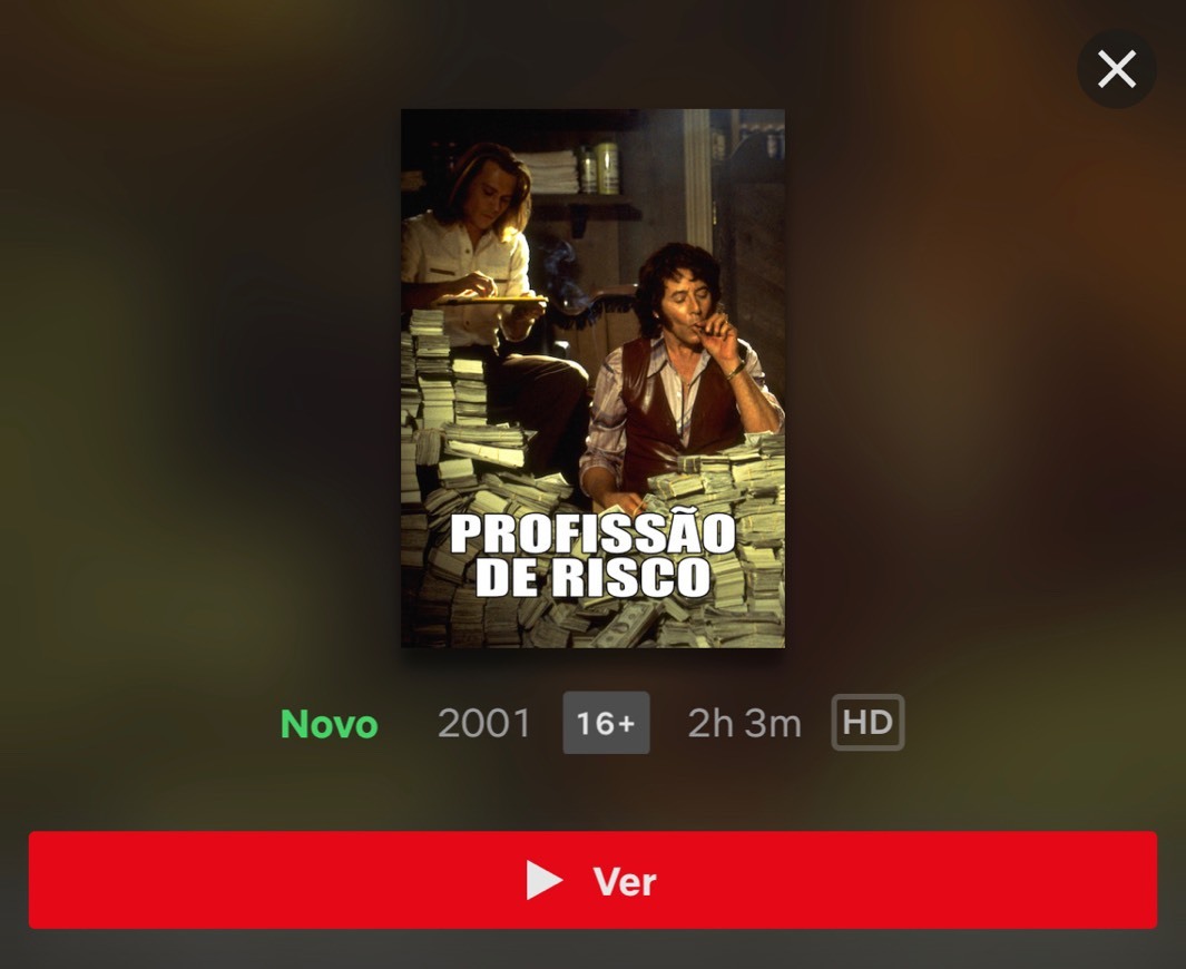 Película Profissão de risco - filme Netflix 