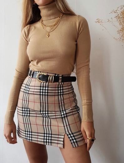 Plaid cuty skirt