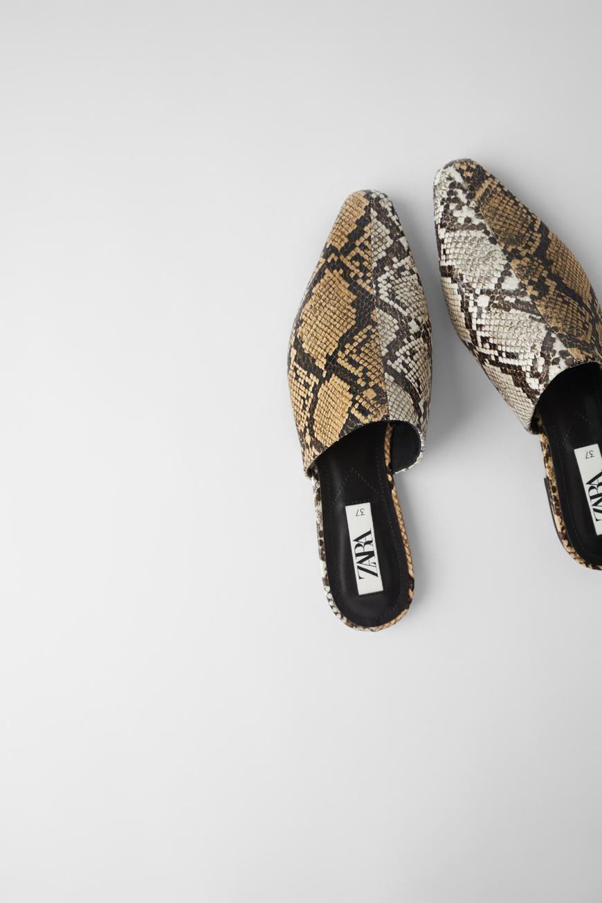 Product Mules Rasos com Estampado Animal ZARA