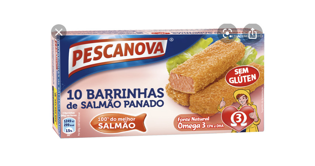 Social Barrinhas de salmão sem glúten 