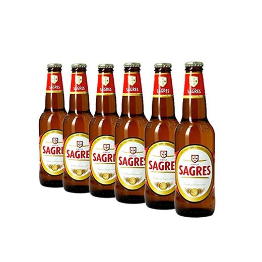 SAGRES Paquete de 6x Botellas de Cerveza de Portugal