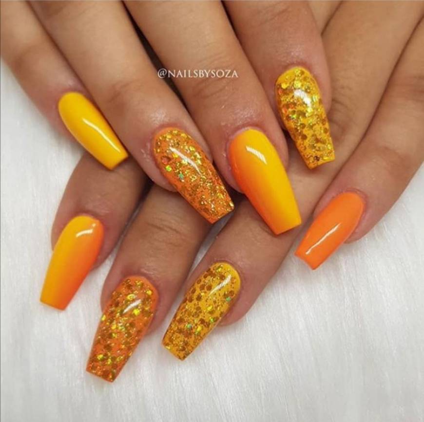 Fashion Orange nails 🧡💛