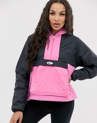 Products Nike pink and black pullover Fleece lined jacket