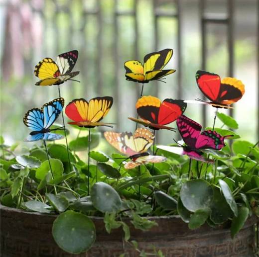 Estacas borboleta para vasos de plantas - aliexpress
