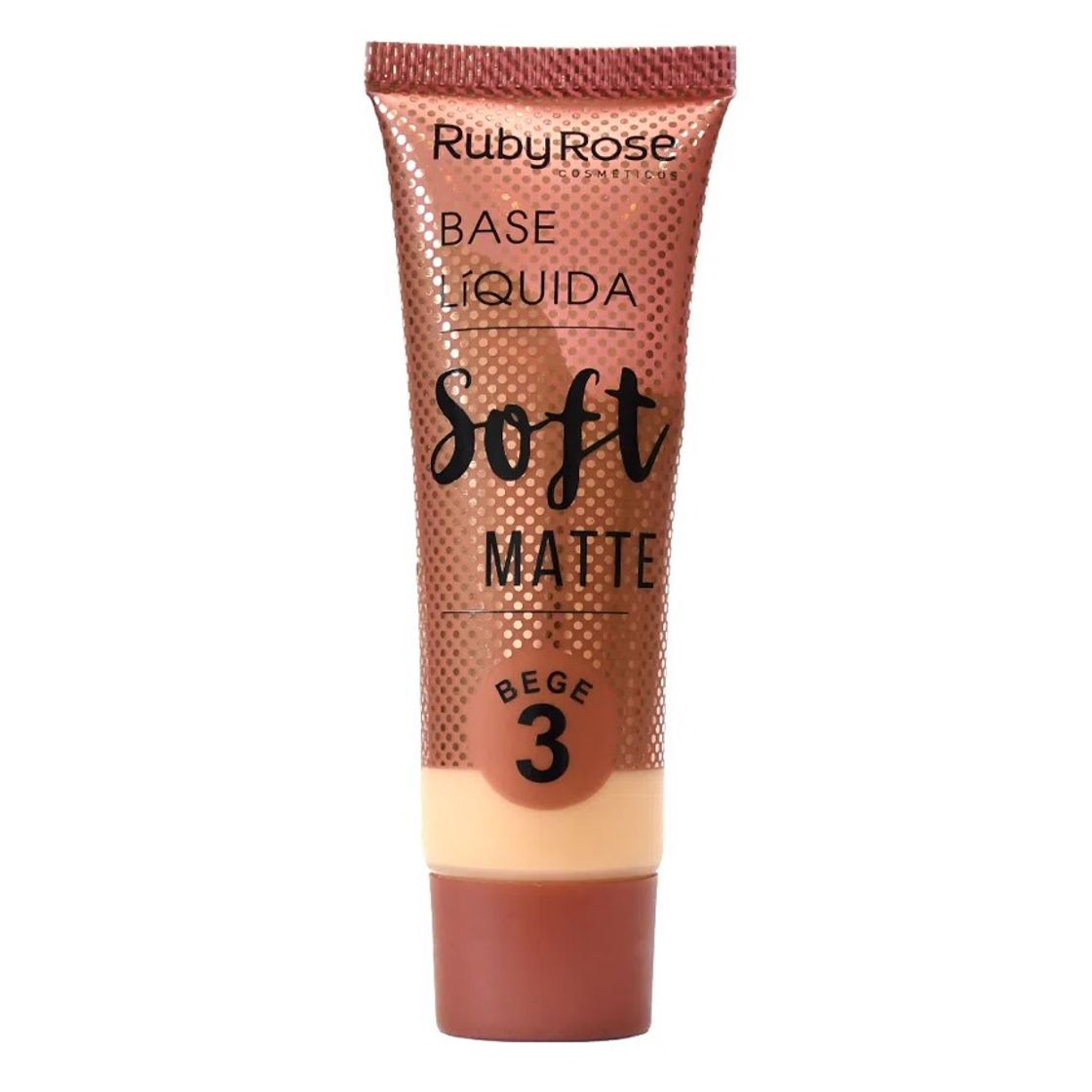 Fashion BASE LÍQUIDA SOFT MATTE BEGE 3 - RUBY ROSE - Loja Online