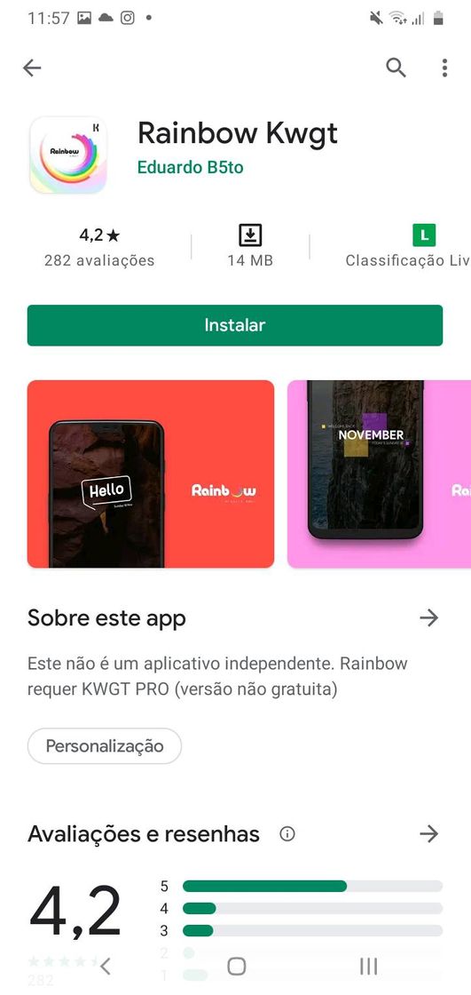 Social Rainbow KWGT