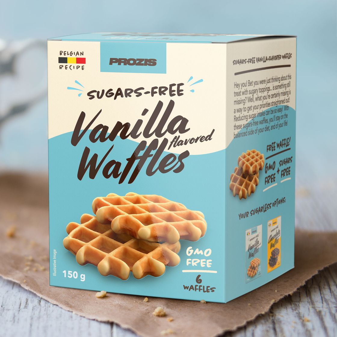 Productos 6 x Waffles com Sabor a Baunilha sem Açúcares 25 g