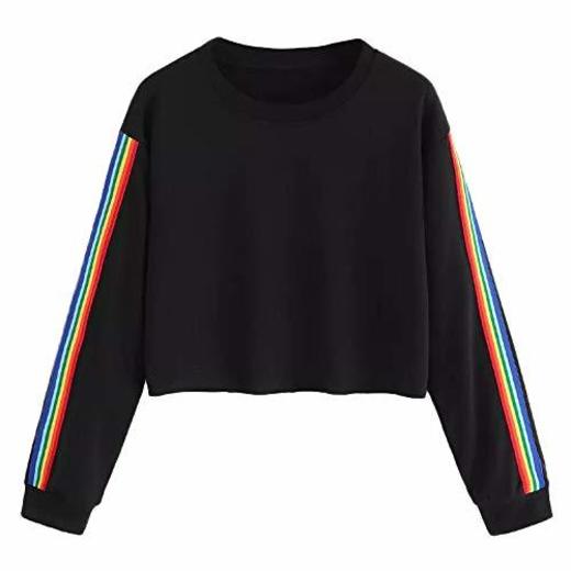 ZODOF Sudadera para Mujer con Dibujo de Piña Tops de Color Puro