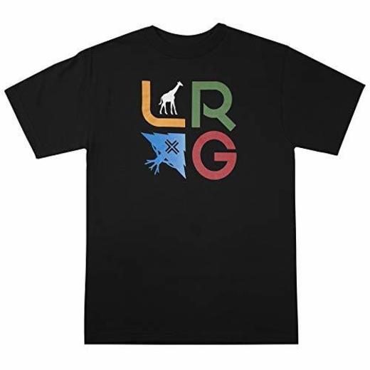LRG Men's Stacked Short Sleeve T Shirt Black 3XL