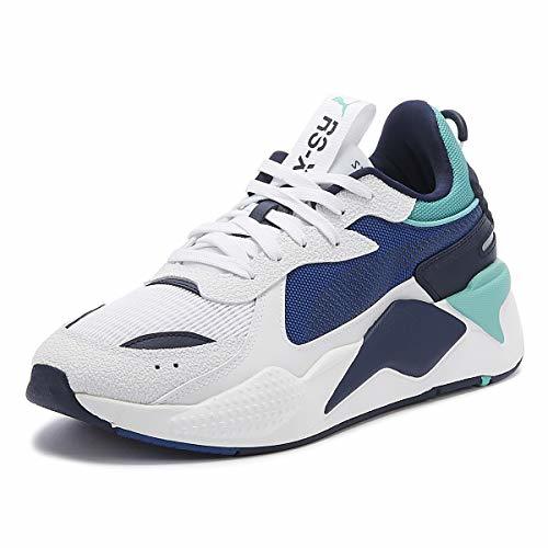Social PUMA RS-X Hard Drive Hombres Blanco Zapatillas-UK 9