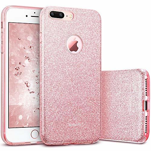 ESR Funda para iPhone 7 Plus con Purpurina Brillante de Tres Capas