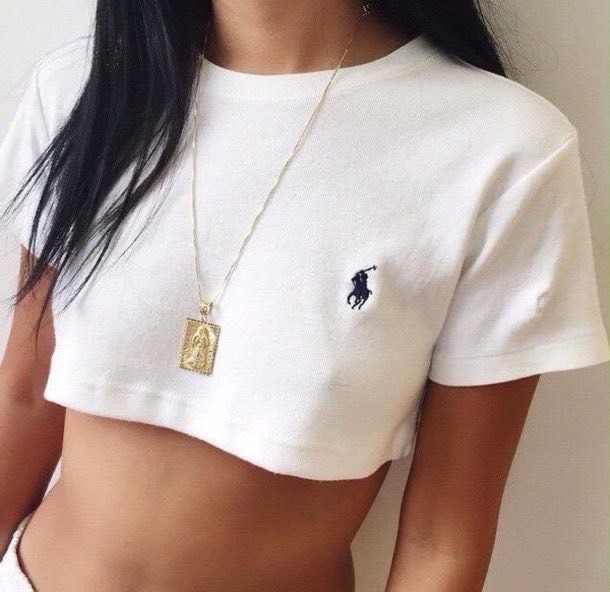 Fashion Ralph lauren polo crop top