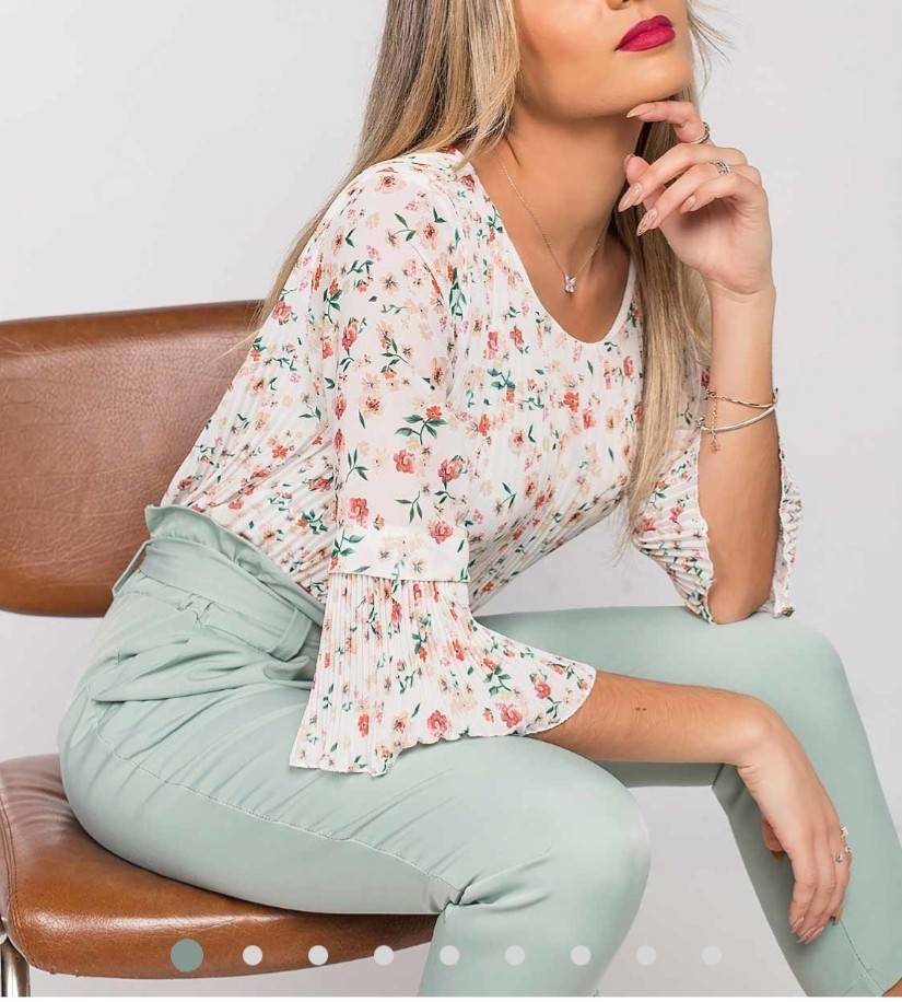 Producto Camisa plissada flores