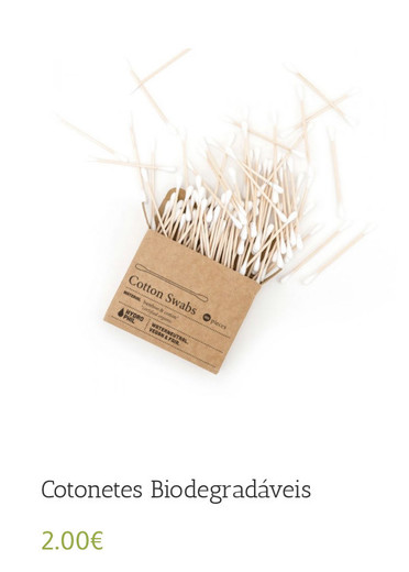 Cotonetes biodegradáveis 