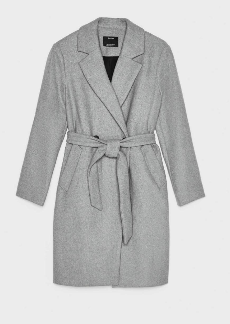 Social Casaco de lã com cinto 