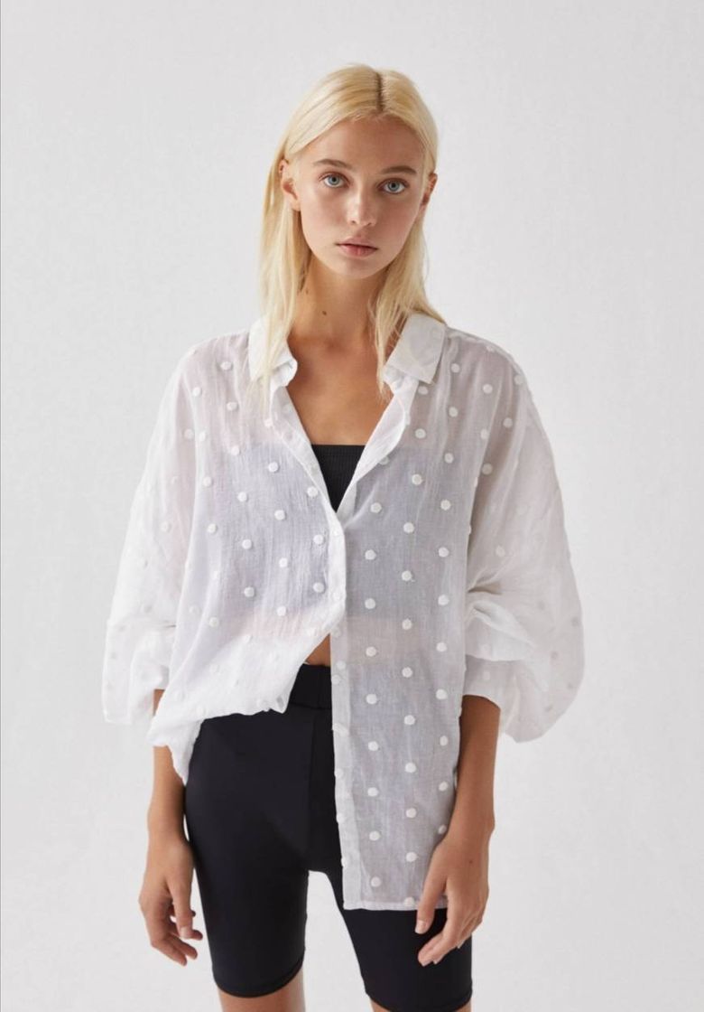 Social Camisa de plumeti com bordados 