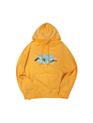 Helping hands graphic front pocket lounge hoodie 