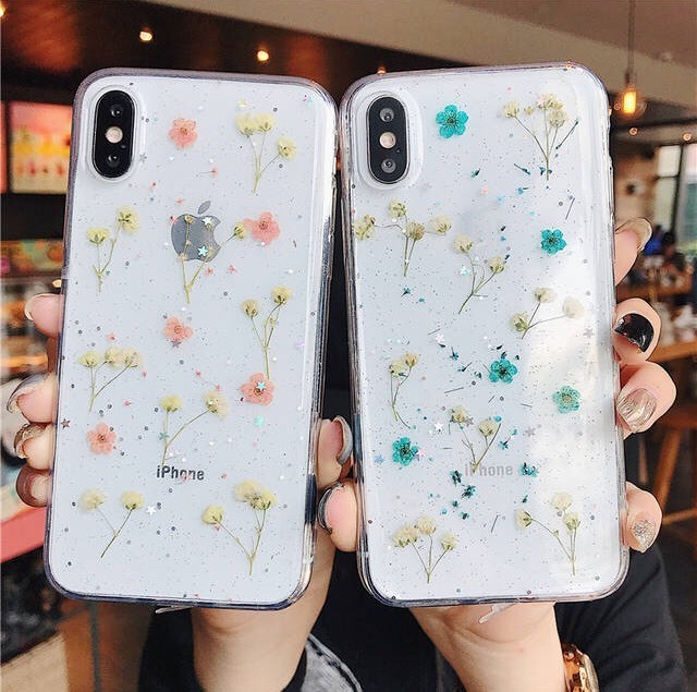 Fashion Capa de iPhone transparente com flores