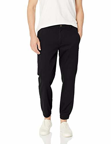 Fashion Amazon Essentials - Pantalones deportivos ajustados para hombre, Negro, US L