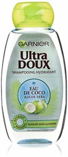 Garnier Ultra Doux Champú agua de coco/Aloe Vera 250 ml - juego de 4