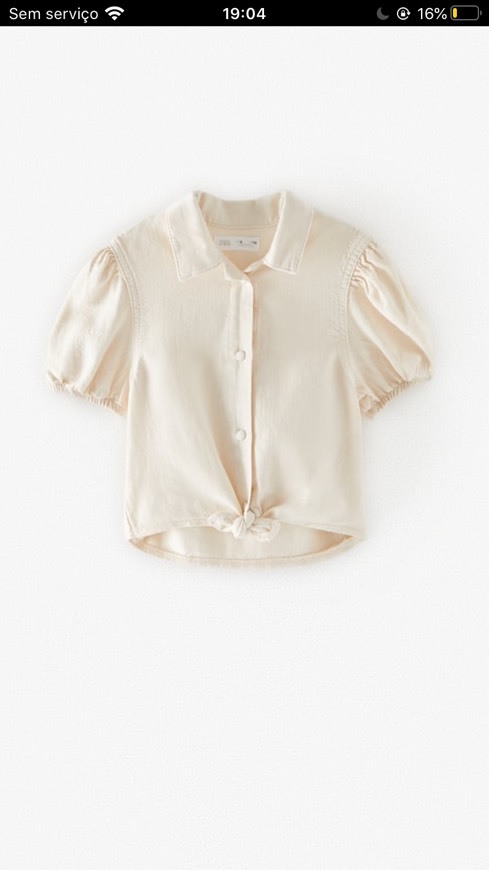 Camisa com volume das mangas