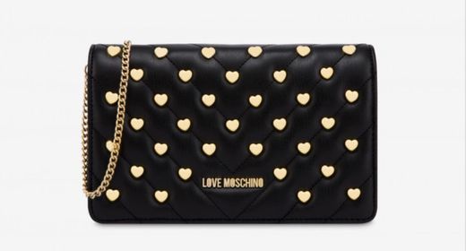 Social BOLSO DE NOCHE CON TACHAS CORAZÓN MOSCHINO