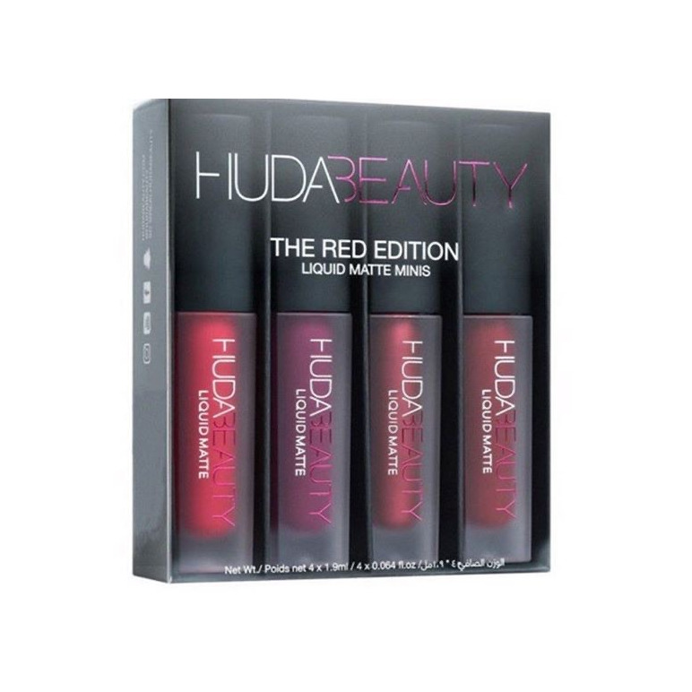 Social Huda Beauty Mini Lipstick Set Red Edition