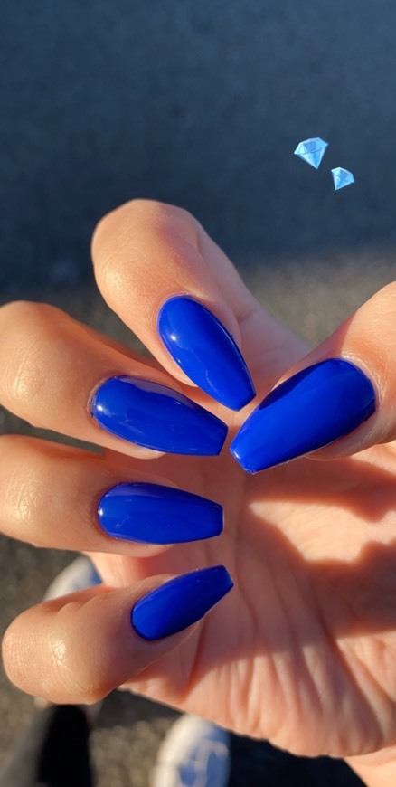 Moda Unhas Azul