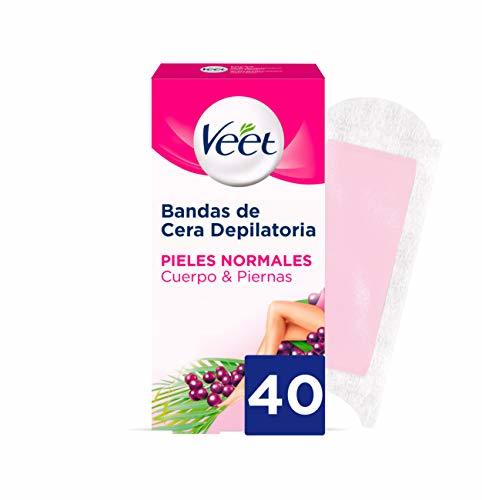 Social Veet Bandas de Cera Fria Depilatoria para Depilación de Cuerpo y Piernas
