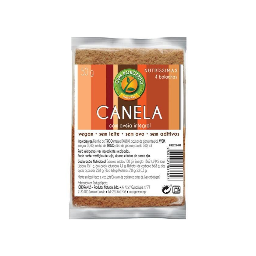 Product Bolachas de Aveia Integral e Canela