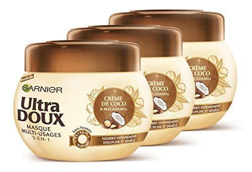 Garnier Ultra Doux máscara de leche de coco Macadamia 300 ml –  – Juego de 3