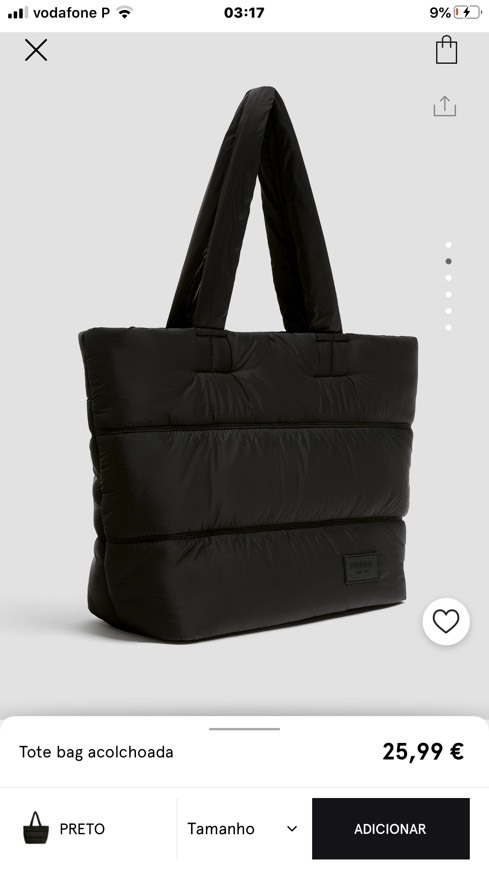 Fashion Tote bag acolchoada PULL&BEAR 