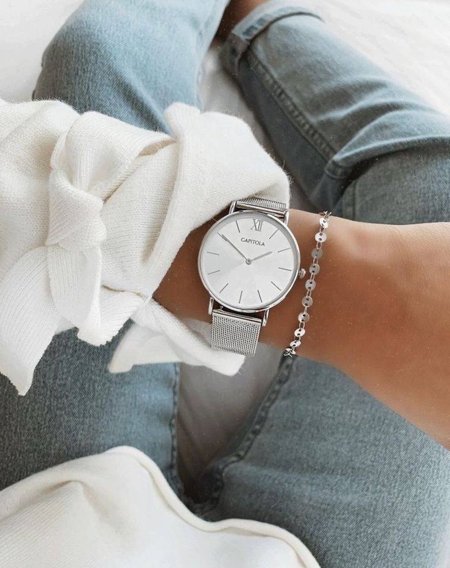 Social Pearl mesh silver white 