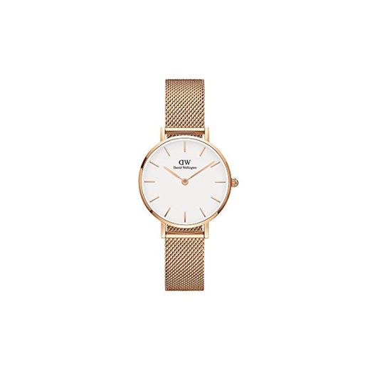 Daniel Wellington Reloj Analógico para Mujer de Cuarzo con Correa en Acero