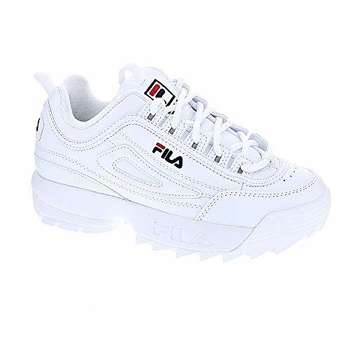 Moda FILA 1010567 Disruptor Kids Zapatillas DE Deporte Junior Unisex White 31