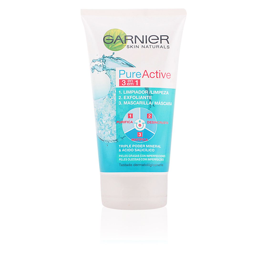 Beauty Garnier Skin Active - Pure Active 3 en 1 - Limpiador