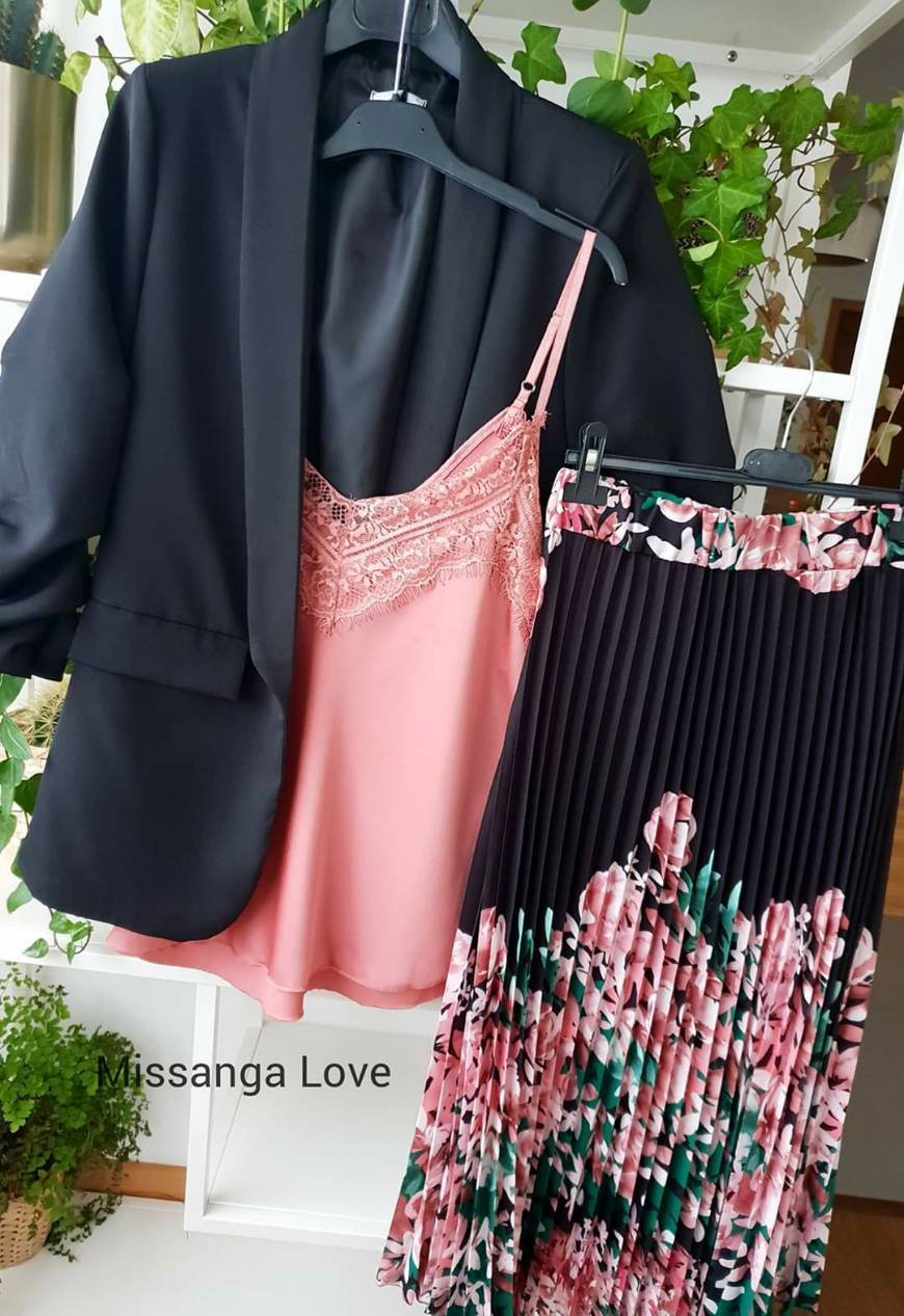 Social Conjunto saia plissada