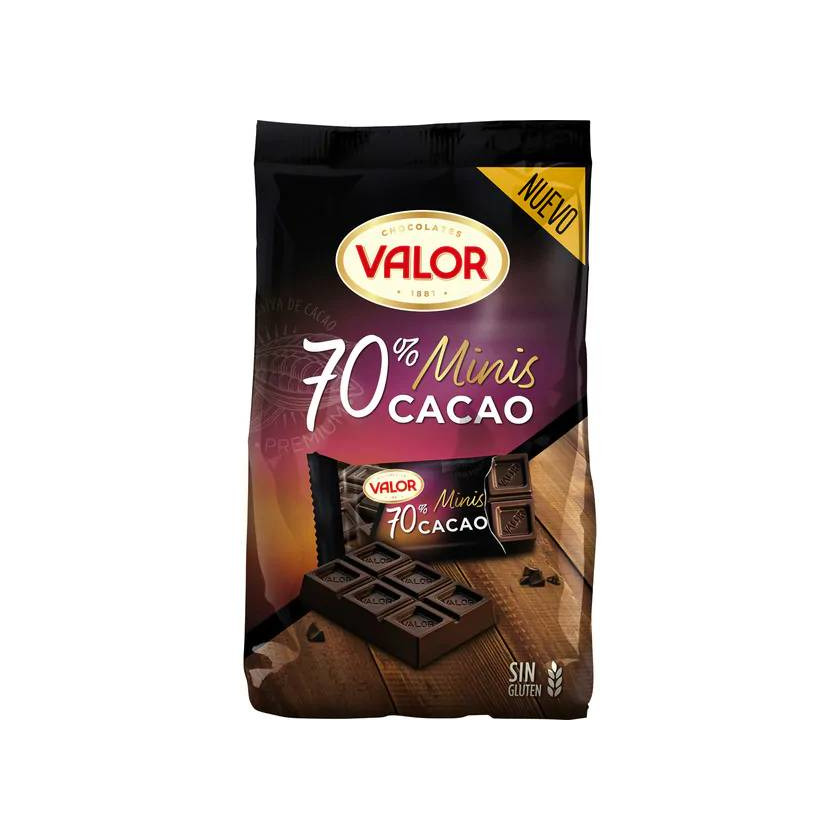 Producto mini tabletas de chocolate valor