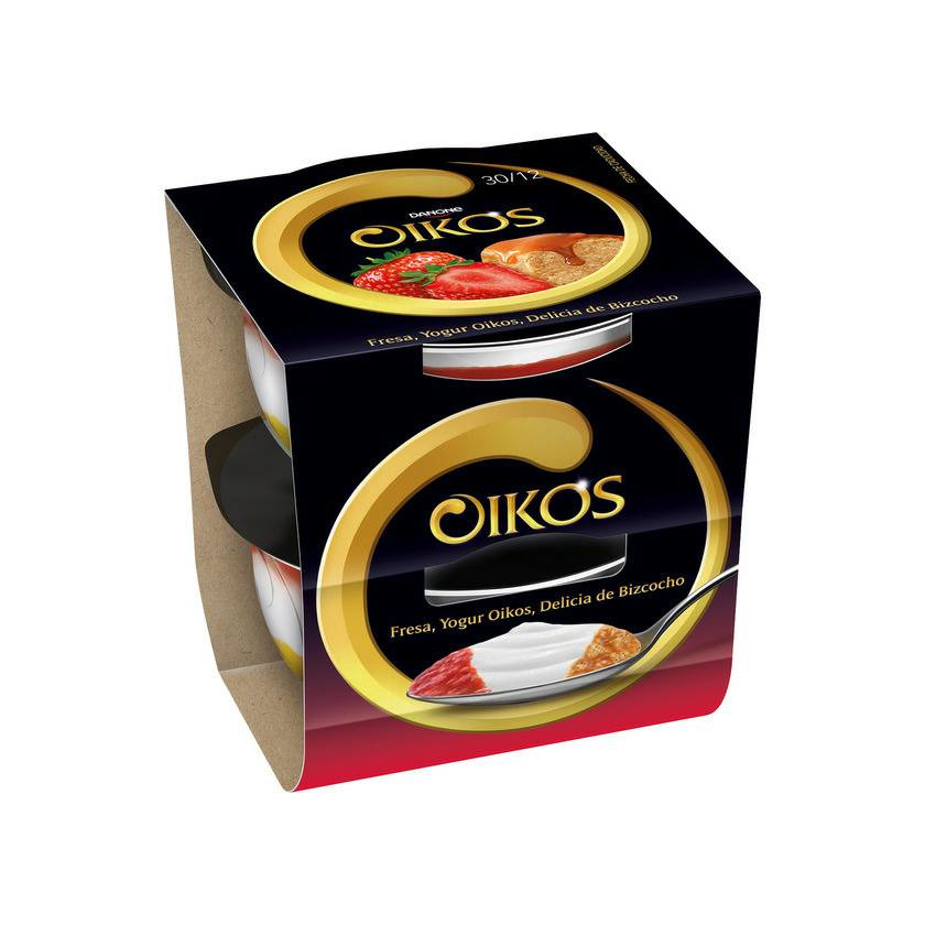 Product Yogur griego fresa y bizcocho