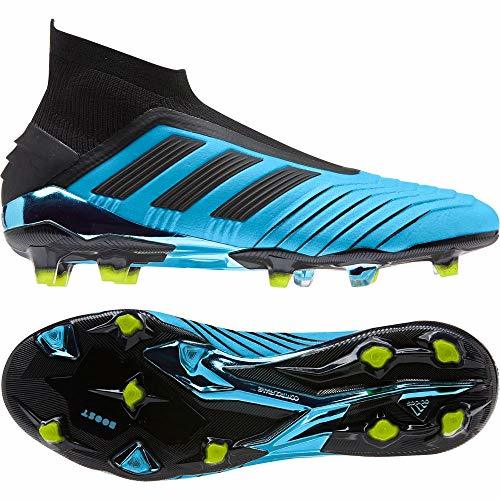 Fashion adidas Predator 19+ FG, Bota de fútbol, Bright Cyan-Core Black-Solar Yellow, Talla