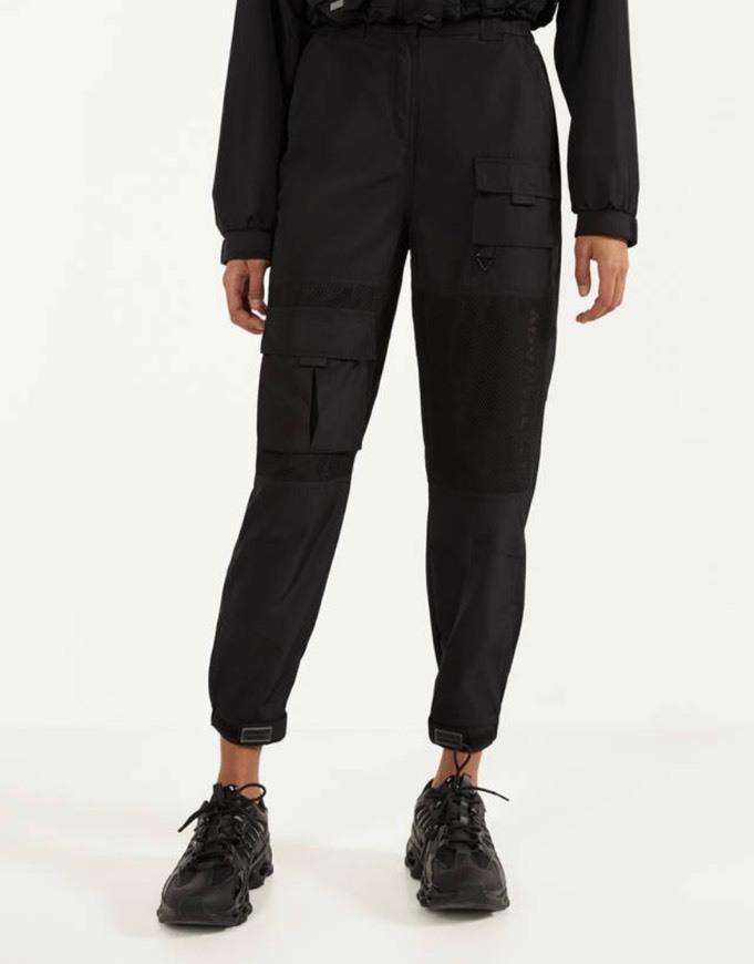 Calças jogger cargo refletoras 