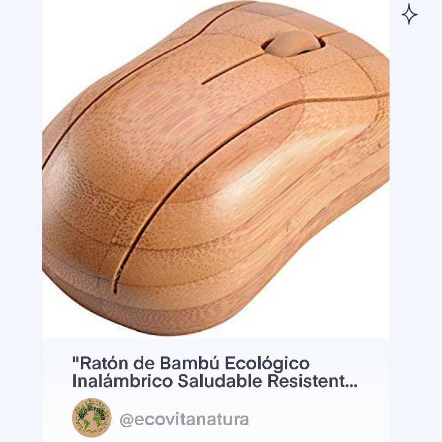 Productos Ratón de Bambú Ecológico Inalámbrico bluetooth 