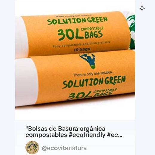 Bolsas de Basura orgánica compostables #ecofriendly 